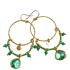Ltd Ed - Gold Lyra Drop Earrings - Aquamarine  Image 5