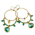 Ltd Ed - Gold Lyra Drop Earrings - Aquamarine  Image 4