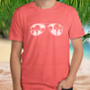 Sabbatical t-shirt in scarlet red with white logo