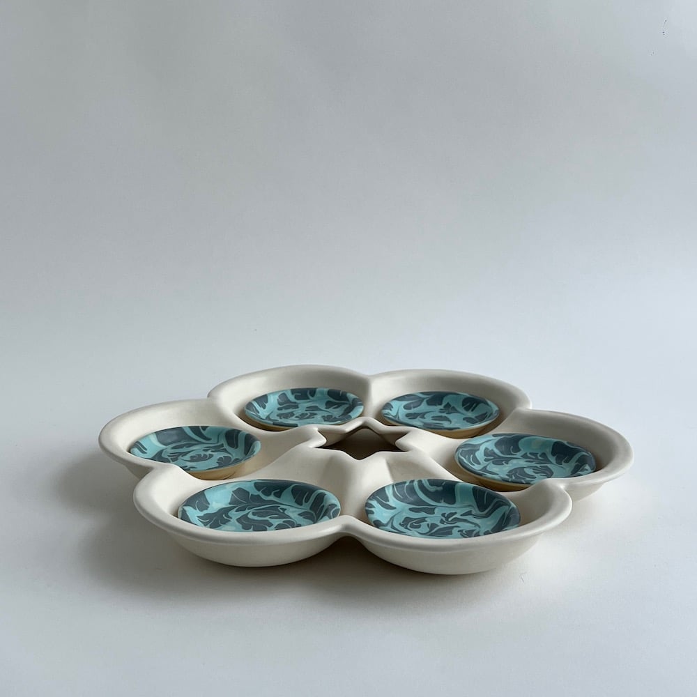 Alabaster Seder Plate Set 3