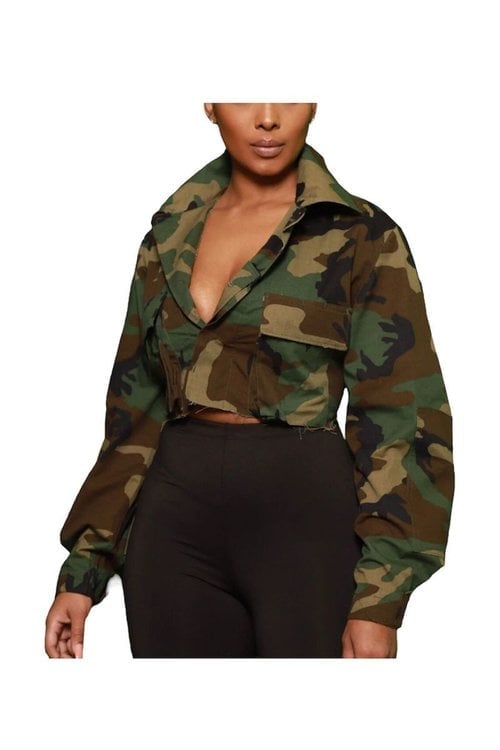 Jaket army crop hotsell