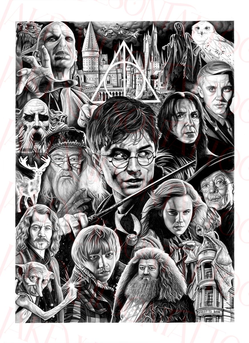 Harry Potter drawing Fine art print | Jake Wilson Tattoo