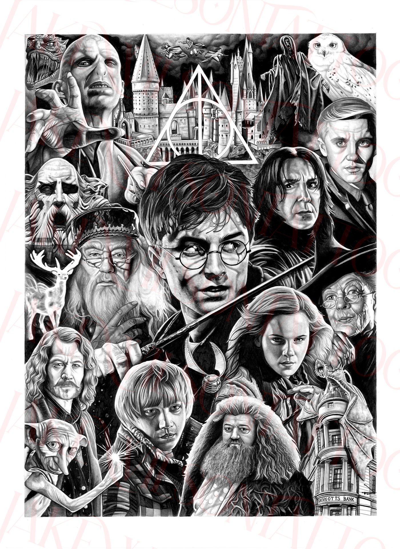 Harry Potter drawing - Fine art print | Jake Wilson Tattoo