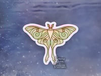Image 2 of Luna Moth- 3 inch Vinyl Sticker
