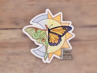Image 2 of Sun and Moon Luna Monarch- 3 in Vinyl Sticker