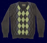 Image 1 of Distressed argyle knit