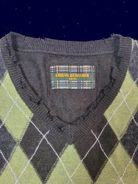 Image 3 of Distressed argyle knit