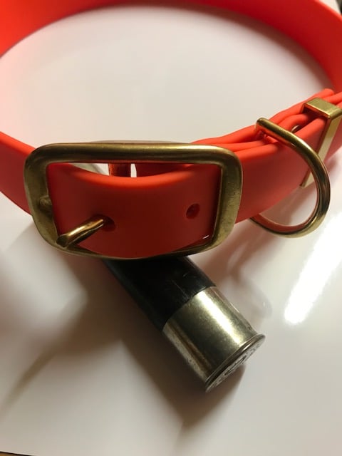 1" Biothane®SuperHeavy Collar Fluro-Orange