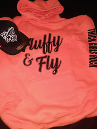 Image 2 of FLUFFY & FLY 🧡🖤🧡 TANGERINE HOODIE & HAT SET