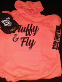 Image 4 of FLUFFY & FLY 🧡🖤🧡 TANGERINE HOODIE & HAT SET