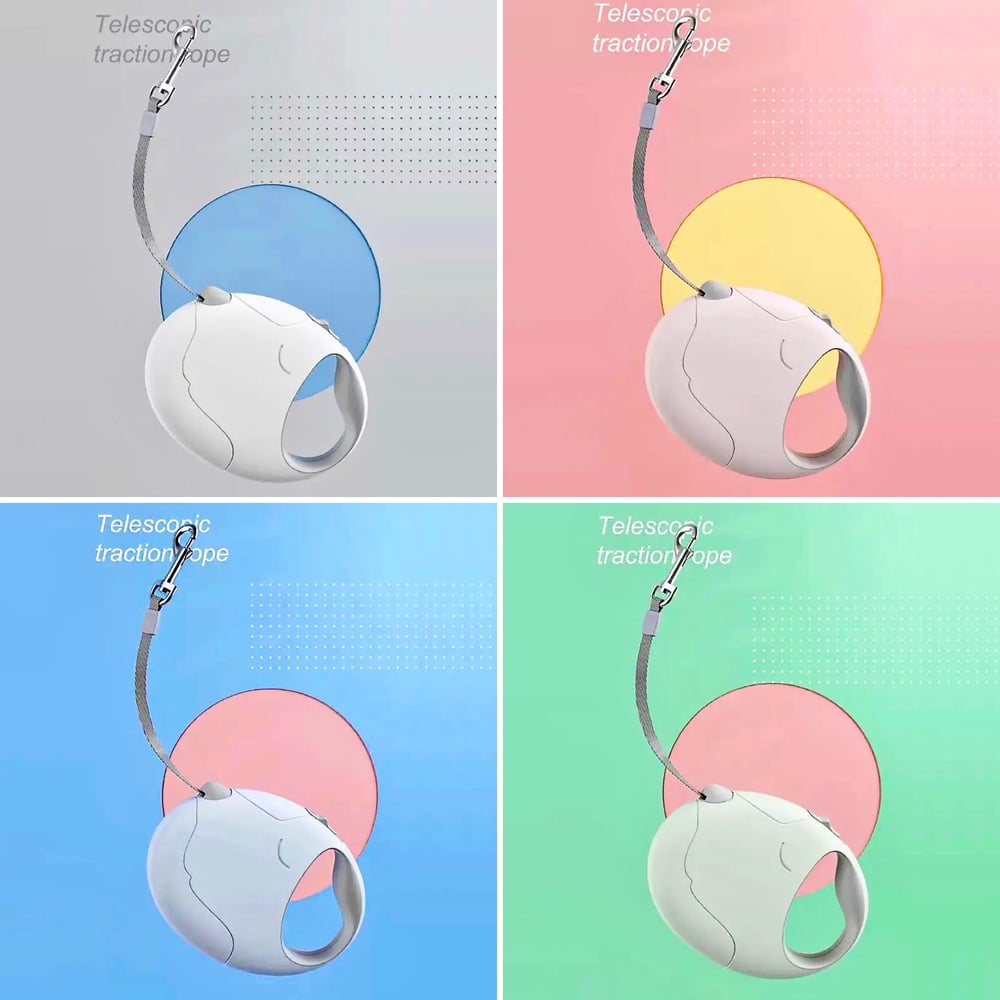 Image of ON-SALE! Unique, Portable Retractable Dog Leashes in 4 Springtime Pastel Colors & 2 Maximum Lengths!