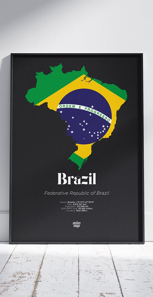 REPÚBLICA FEDERATIVA DO BRASIL / FEDERATIVE REPUBLIC OF BRAZIL - LIMITED EDITION POSTER