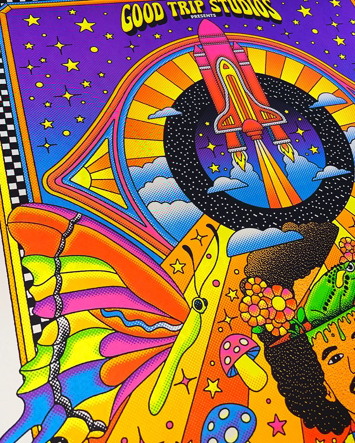 Good Trip Live at SXSW with Eric Andre • 18"x24" screenprinted blacklight poster