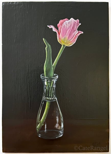 Image of Pink Tulip - Original Painting