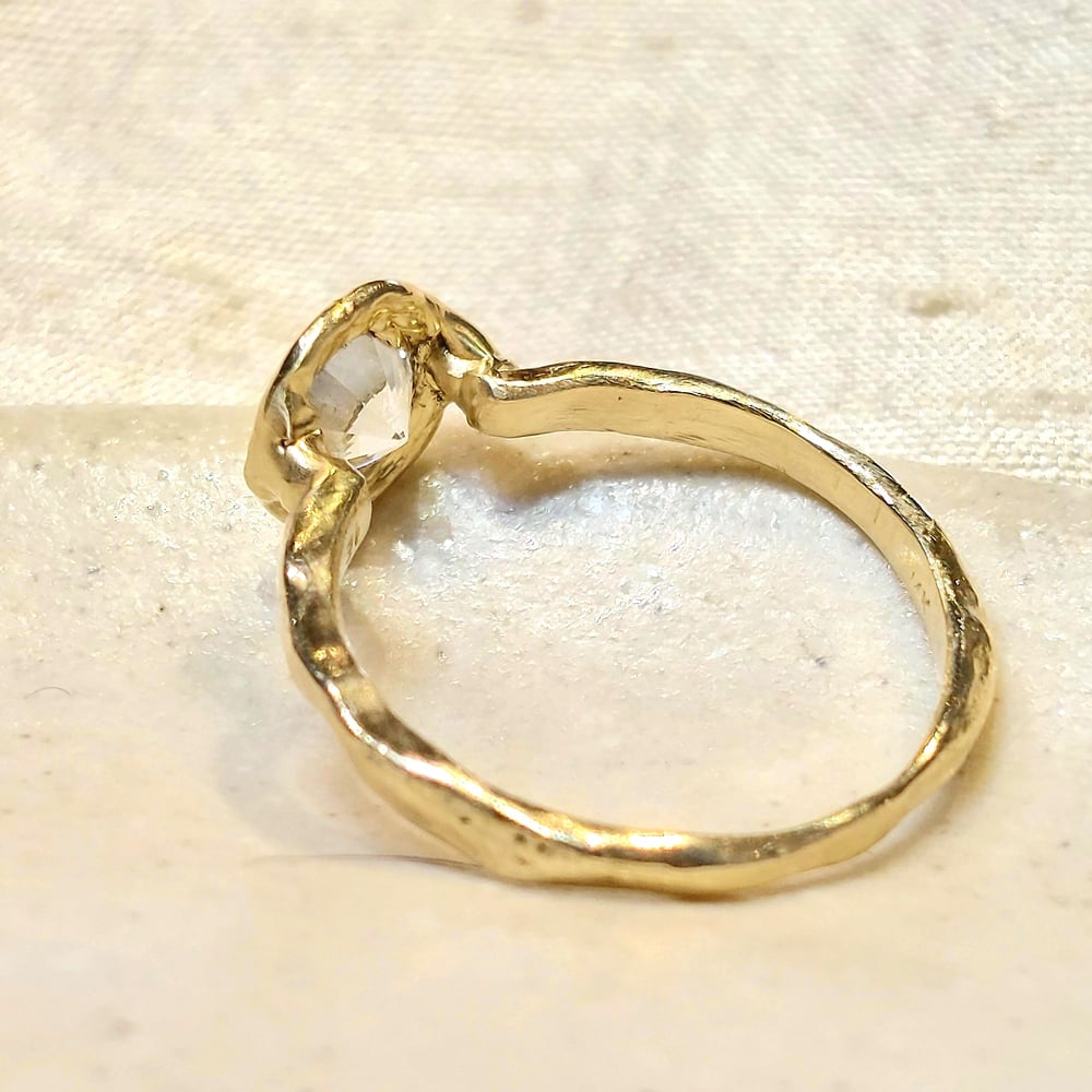 Image of Gold and White Sapphire Ring
