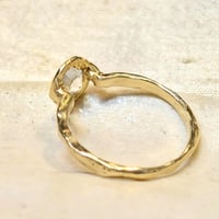 Image 3 of Gold and White Sapphire Ring