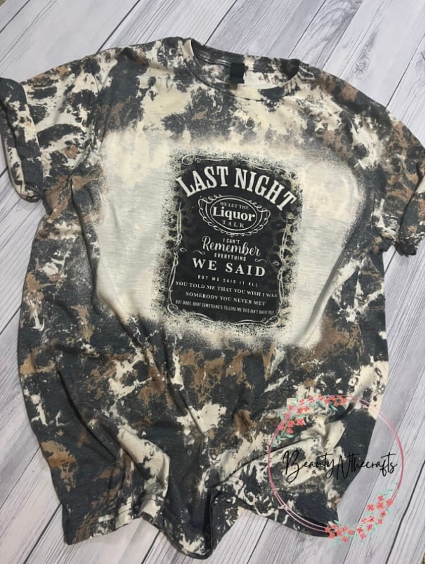 Image of Last Night Cowhide Bleached Tee