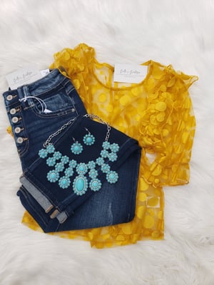 Image of Kayla Polka-Dot Top 