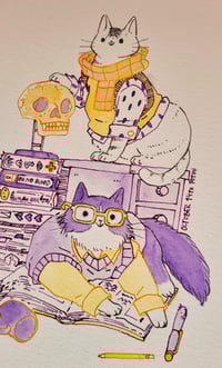 Image 1 of Studying - Original Watercolour Painting