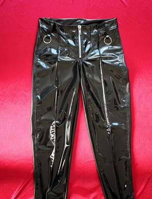 Image of SAMPLE SALE - Kultchen Heavy Zipper Pants in black PVC II (Size M)