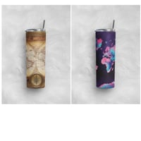 Image 4 of World map design, 20oz, Stainless steel, sublimation tumbler