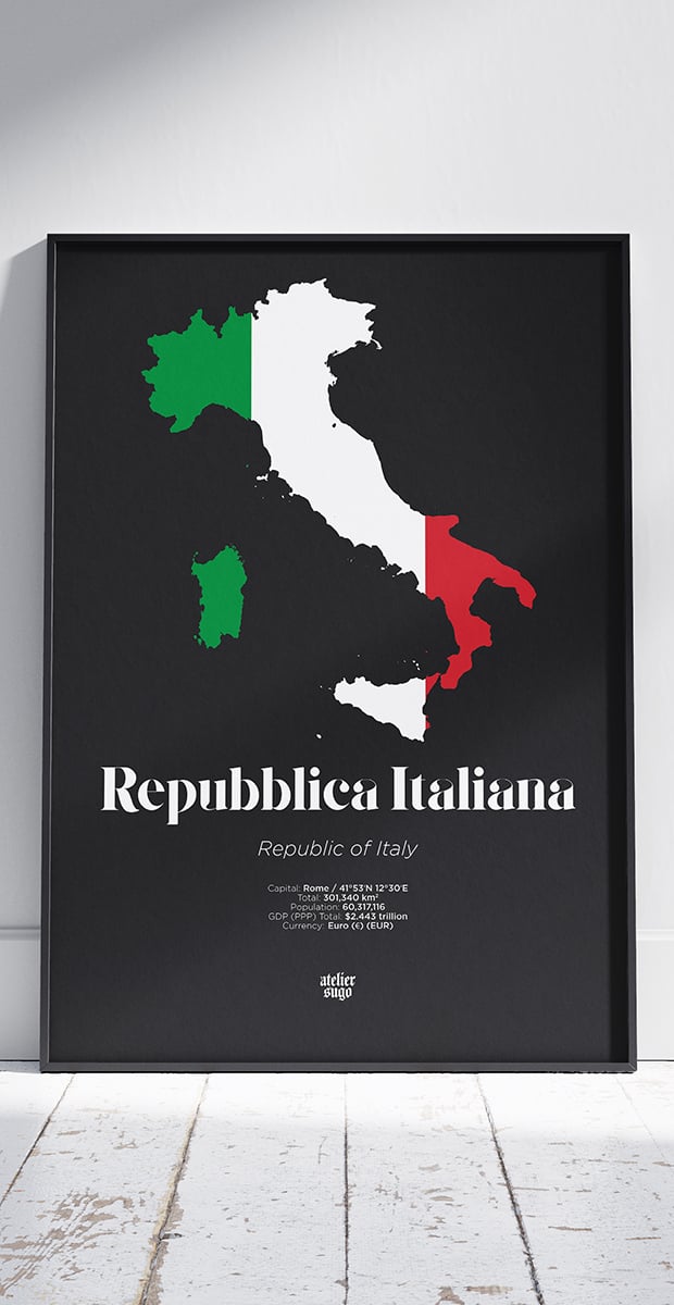 REPUBBLICA ITALIANA / ITALIAN REPUBLIC / ITALY - LIMITED EDITION POSTER