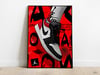 Nike Air Jordan rouge Pop Art affiche impression