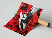 Image 3 of Nike Air Jordan Red Pop Art Poster Print