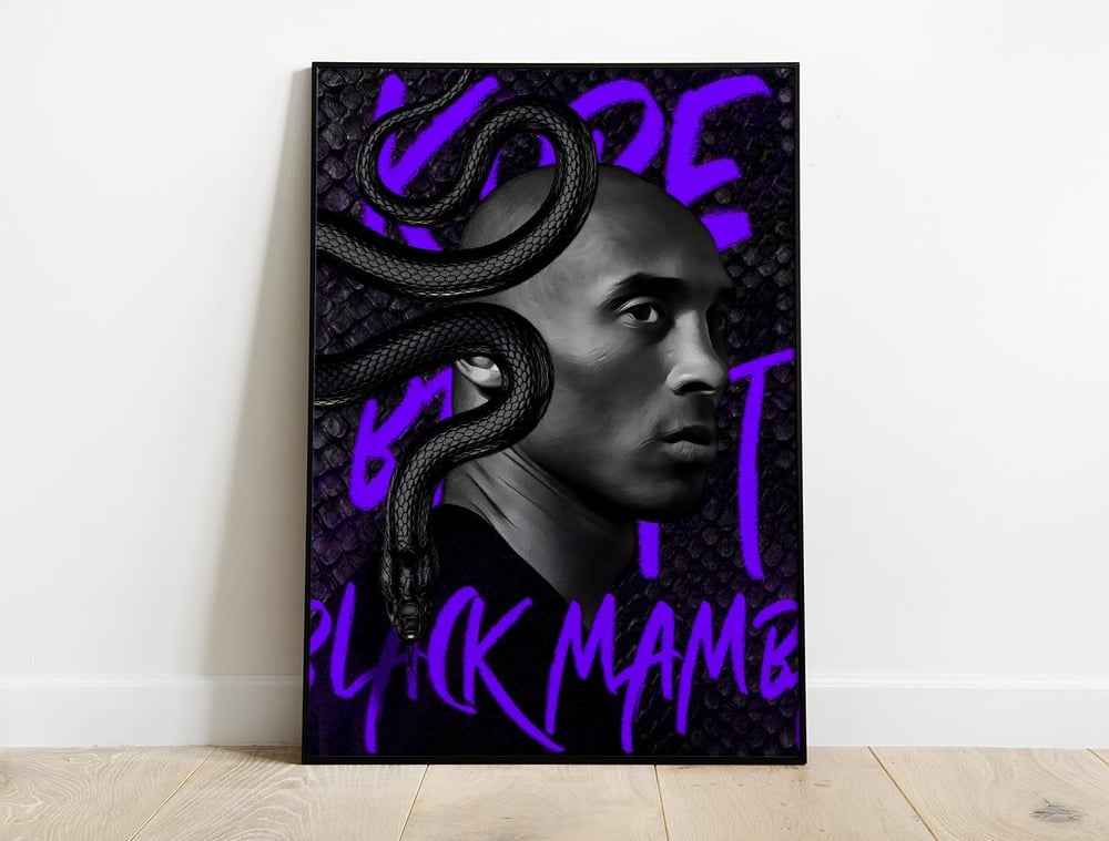 Kobe Bryant -  LA Lakers Black Mamba Pop Art Poster Print