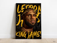Image 2 of LeBron James - Crowned King LeBron Pop Art Poster Print