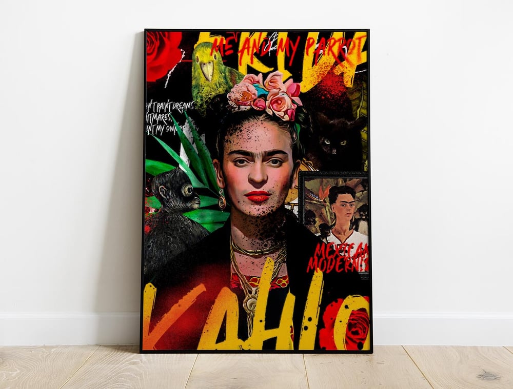 Frida Kahlo Self-Portrait Pop Art Poster Print