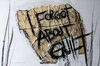 Image 2 of I Forgot About Guilt 18 x 24" [Original Charcoal Drawing Framed]
