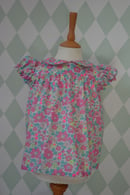 Image 5 of Blouse en liberty betsy cupcake fluo manches ballons col claudine