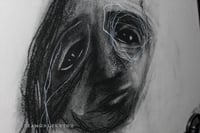 Image 2 of Hope at Half-Mast 18 x 24" [Original charcoal & pastel drawing framed]