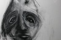 Image 4 of Hope at Half-Mast 18 x 24" [Original charcoal & pastel drawing framed]