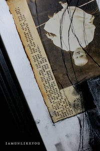 Image 2 of The Onlooker Waits for Me to Bleed 18 x 24" [Original charcoal drawing framed]