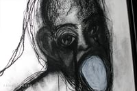 Image 3 of Fruitless Emotional Contagion 18 x 24" [Original Charcoal Drawing Framed]