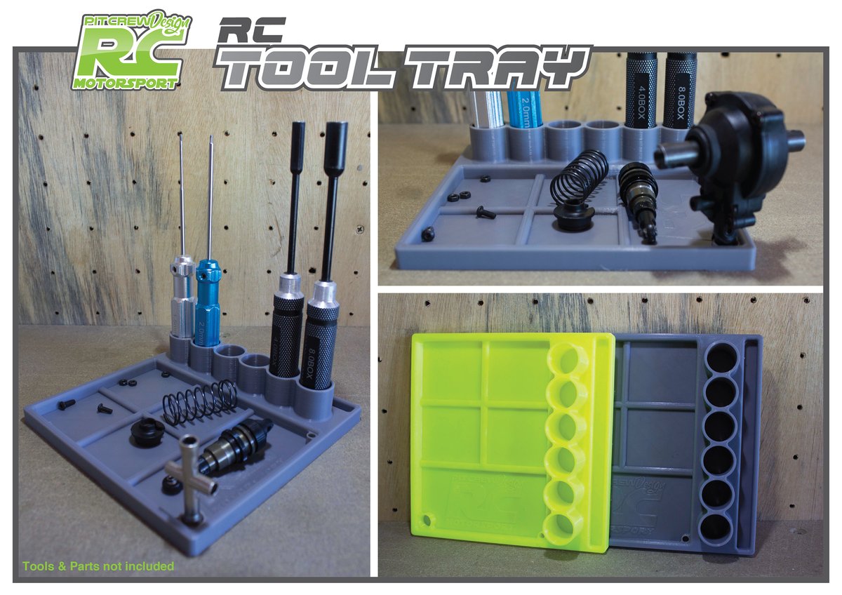 3D Printed RC Tool Tray | pitcrewdesign