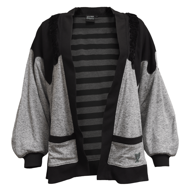 Layer Cake Sweater - Black Sesame Mille Crepe