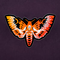 Image 2 of Holo Death's Head Moth Vinyl Sticker 