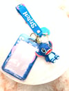 Keychain and ID Badge Holder - Blue