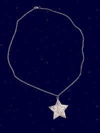 Image 2 of Blue sparkly star necklace