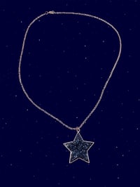 Image 1 of Blue sparkly star necklace