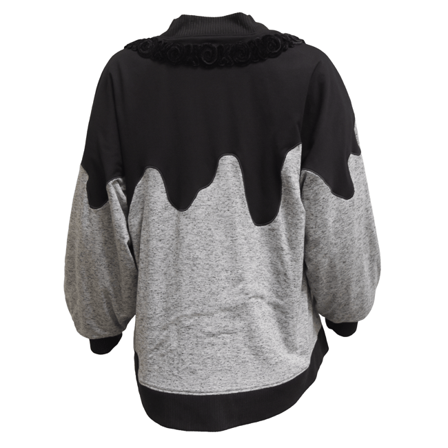 Layer Cake Sweater - Black Sesame Mille Crepe