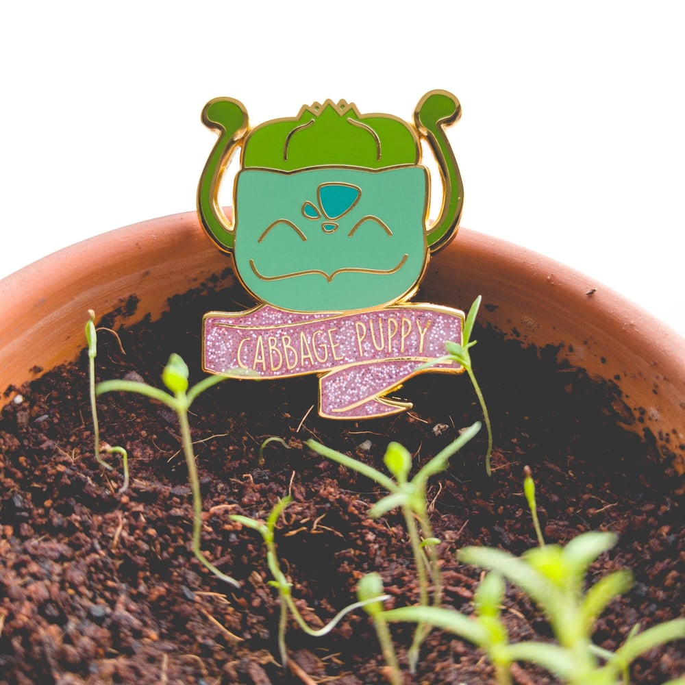 Cabbage Puppy Pin