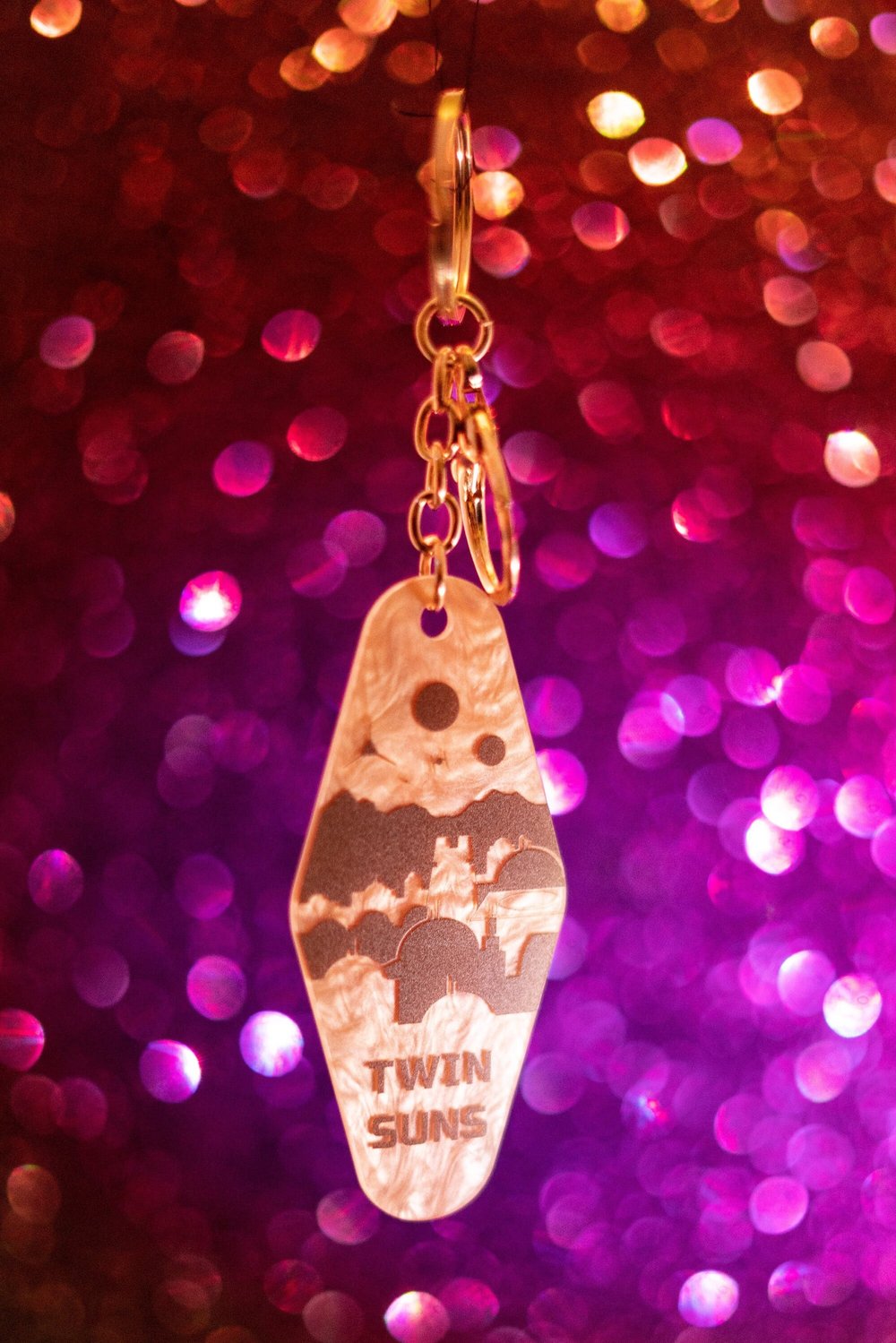 Twin Suns Motel Style Keychain