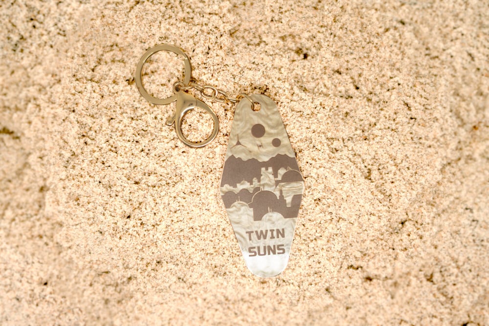 Twin Suns Motel Style Keychain