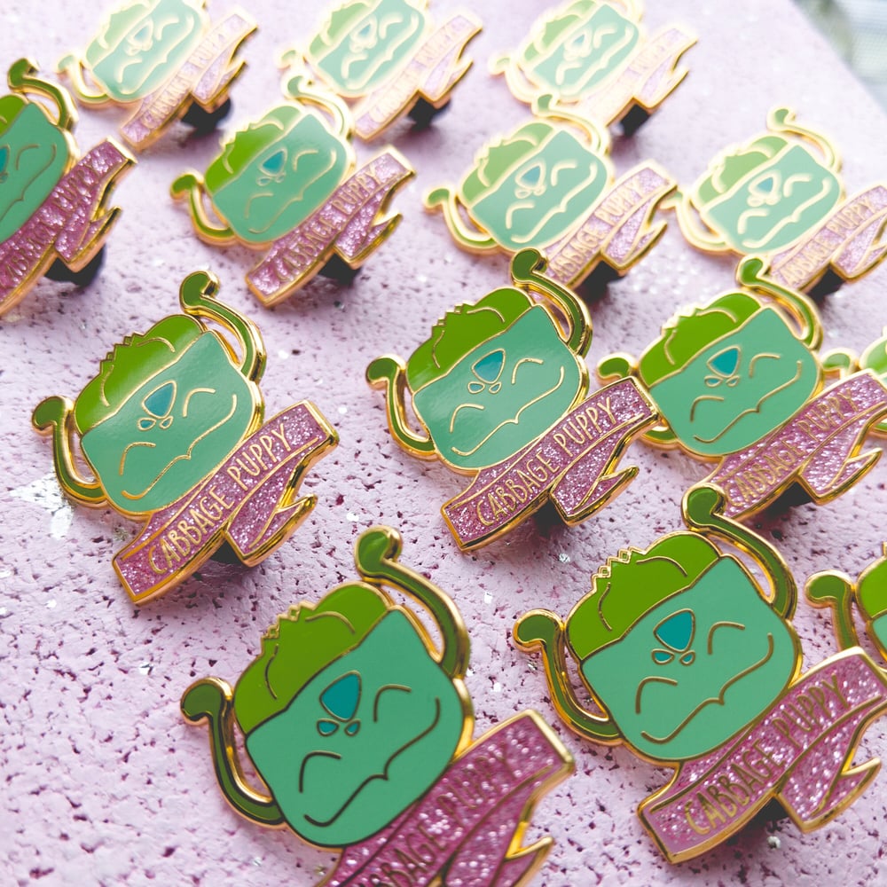 Cabbage Puppy Pin