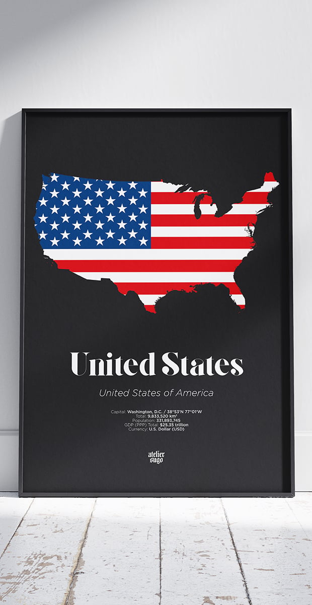 UNITED STATES OF AMERICA / USA - LIMITED EDITION POSTER