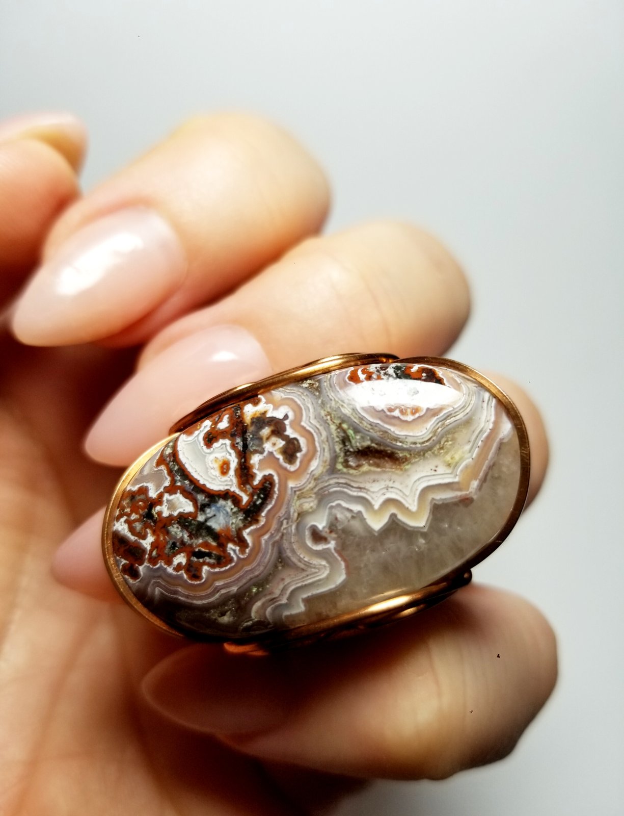 Crazy lace store agate ring